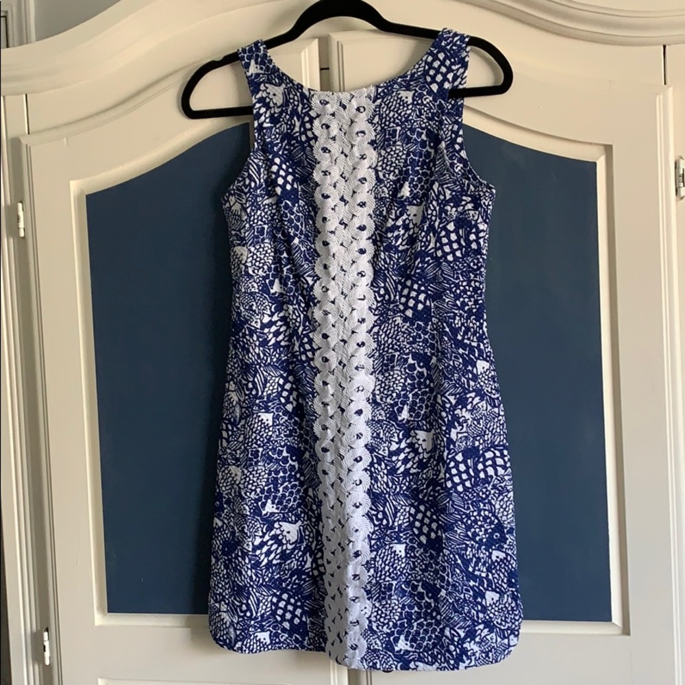 Lily Pulitzer x Target blue and white fish dress